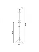 16 akasztós álló ruhafogas, fehér