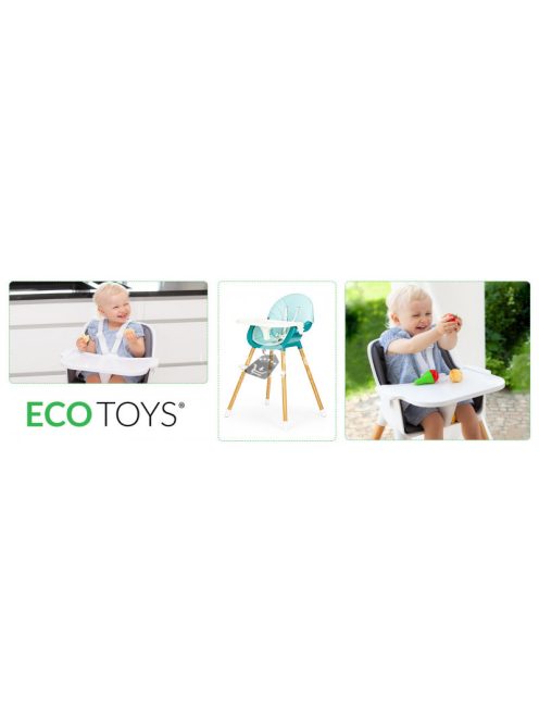 Etetőszék 2in1 ECOTOYS - kényelmes, praktikus, környezetbarát