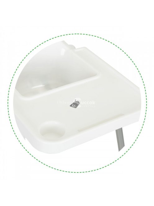 Két az egyben etetőszék, fehér ECOTOYS - gyerek etetőszék, babaszék, baba ülőszék, asztali etetőszék