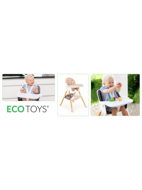 Baba etetőszék 2in1 ECOTOYS - babaülés, etetőszék, magas szék, kényelmes, biztonságos