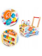 Okosító fa tologató Mentőautó 2 az 1-ben kockával + építőkockákkal