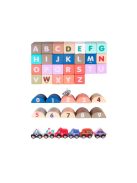 Fa oktató építőkocka város szőnyeggel 115 db ECOTOYS