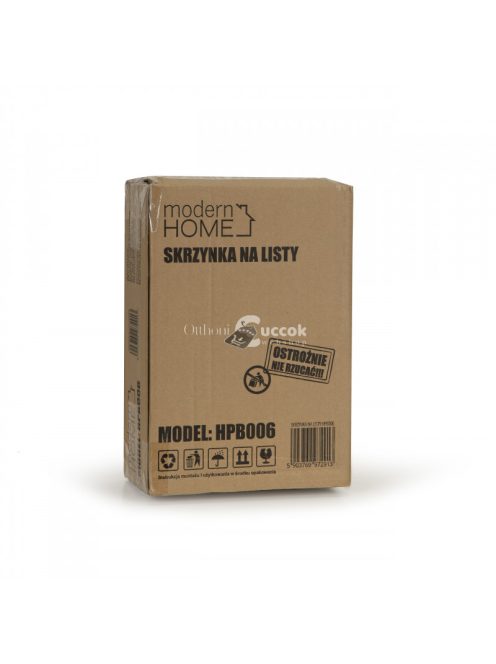 Sötétszürke cinkelt acél postaláda