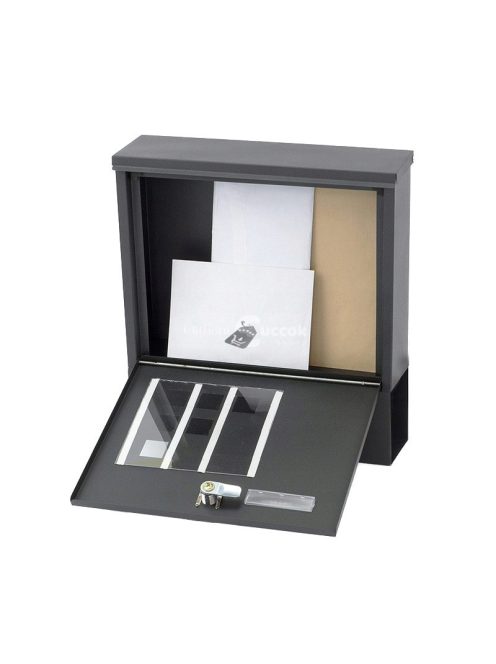 Cinkelt acél antracit postaláda újságtartóval