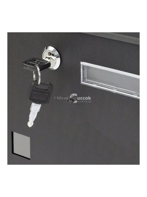 Cinkelt acél antracit postaláda újságtartóval