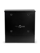 Fekete acél postaláda zárral - modern levelesláda - acél levélláda - biztonságos postaláda