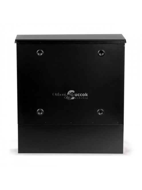 Fekete acél postaláda zárral - modern levelesláda - acél levélláda - biztonságos postaláda