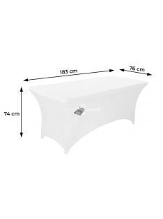   Univerzális asztalterítő fekete színben 180 cm hosszú asztalra, rugalmas anyagból