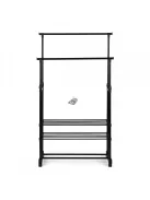 Univerzális ruhafogas kerekekkel, állítható magassággal, 2 rúddal