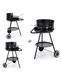   Kerek kerti grill állítható ráccsal - kerti sütő, grillező, grillrács, kerti party, tűzrakóhely