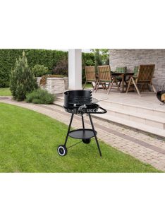   Kerek kerti grill állítható ráccsal - kerti sütő, grillező, grillrács, kerti party, tűzrakóhely