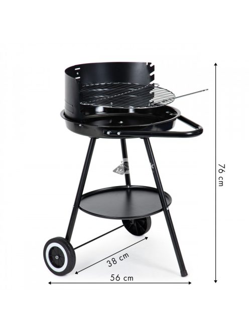 Kerek kerti grill állítható ráccsal - kerti sütő, grillező, grillrács, kerti party, tűzrakóhely