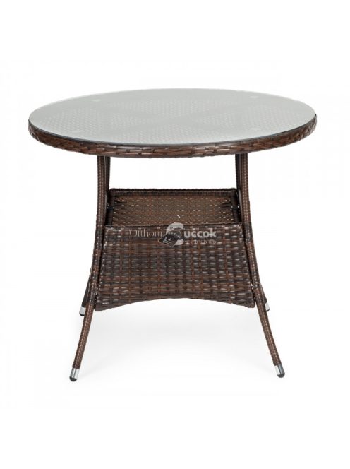 Rattan kerti bútor szett 4 székkel és üveglappal ellátott asztallal