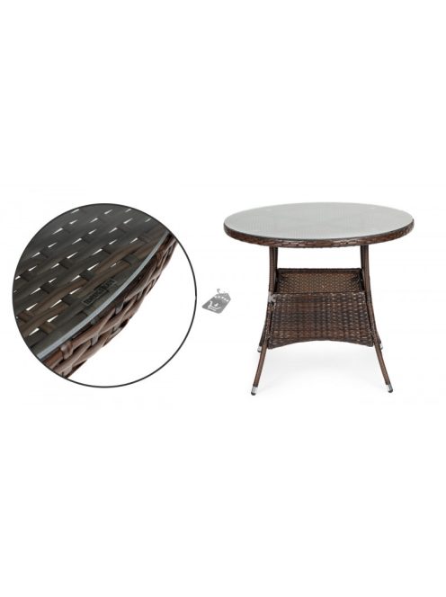 Rattan kerti bútor szett 4 székkel és üveglappal ellátott asztallal