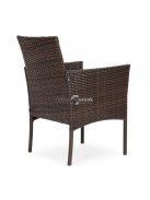 Rattan kerti bútor szett 4 székkel és üveglappal ellátott asztallal