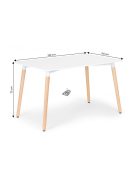 Korszerű étkezőasztal, konyha, nappali, 120x60 cm