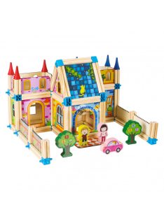 Fa építő játék 6 az 1-ben ház