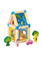 Fa építő játék 6 az 1-ben ház