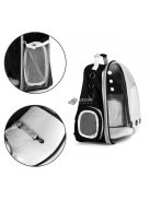 Macskaszállító hátizsák üvegablakkal, kutyaszállító táskával - háziállat hátizsák, utazó táska, kisállat szállító