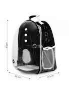 Macskaszállító hátizsák üvegablakkal, kutyaszállító táskával - háziállat hátizsák, utazó táska, kisállat szállító