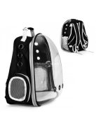 Macskaszállító hátizsák üvegablakkal, kutyaszállító táskával - háziállat hátizsák, utazó táska, kisállat szállító