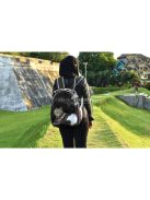 Macskaszállító hátizsák üvegablakkal, kutyaszállító táskával - háziállat hátizsák, utazó táska, kisállat szállító