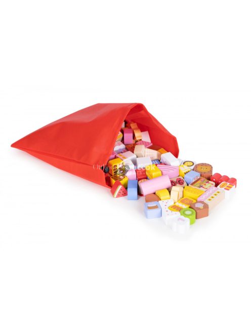 Okos fa építőkocka szett - Cukorváros 116 db.