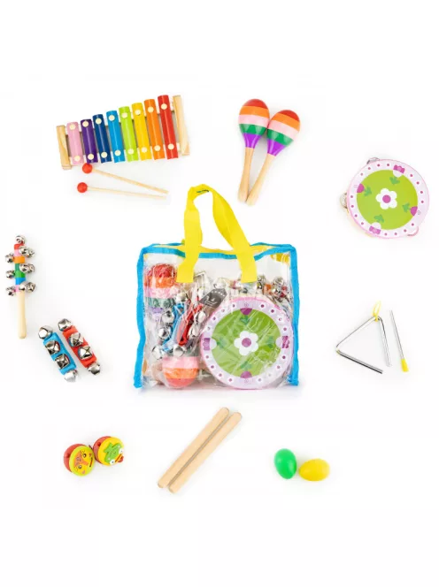 Zenei hangszer szett 14 hangszerrel + táska Ecotoys