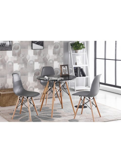 Négy szürke szék szett nappaliba és ebédlőbe
