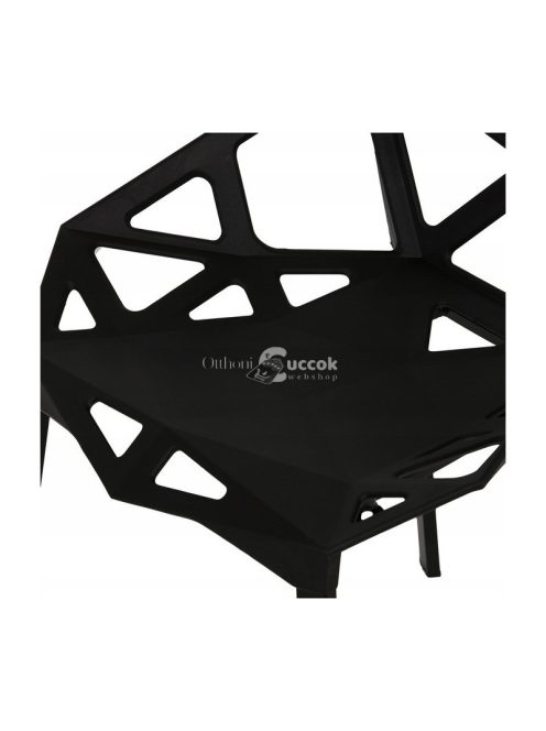 Modern fekete nappali székek szettje, 4 db