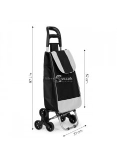   Bevásárlókocsi, 25 literes táska, 6 kerekes, fém vázzal, ModernHome