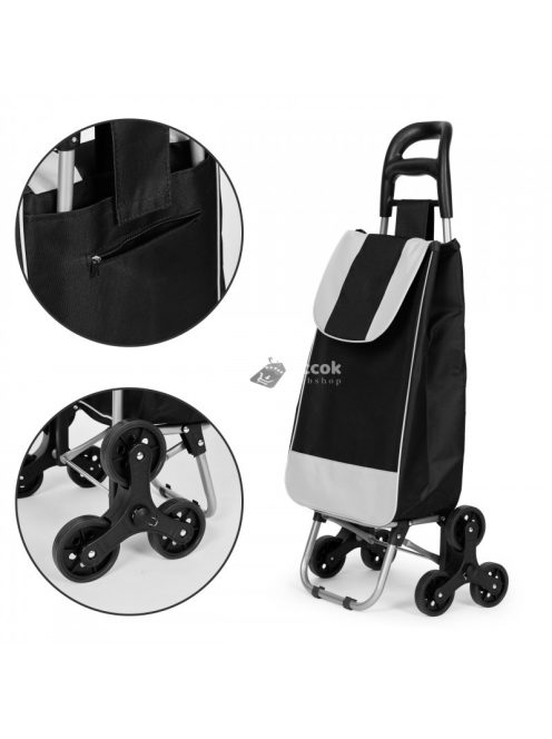 Bevásárlókocsi, 25 literes táska, 6 kerekes, fém vázzal, ModernHome