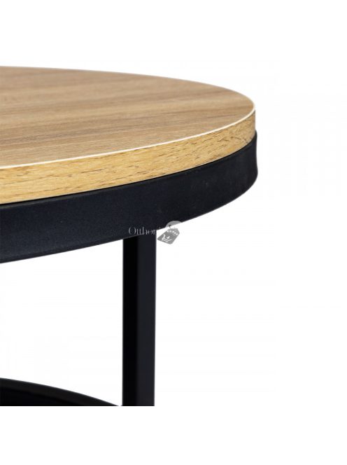 Indusztriális stílusú loft kávézó asztal 60 cm