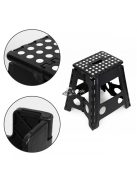 Összecsukható háromlábú, 1 lépcsős műanyag zsámoly, 39 cm