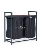 Ruhaválogató kosár, 2 kosár, acél loft szerkezet