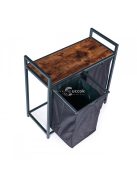 Ruhaválogató kosár, 2 kosár, acél loft szerkezet