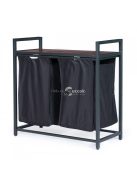 Ruhaválogató kosár, 2 kosár, acél loft szerkezet