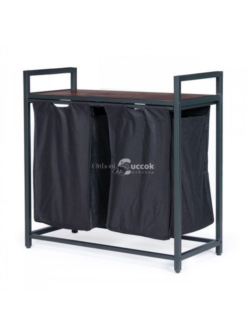 Ruhaválogató kosár, 2 kosár, acél loft szerkezet