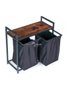 Ruhaválogató kosár, 2 kosár, acél loft szerkezet