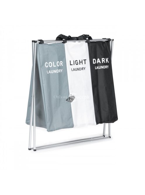 Ruhatartó kosár, 3 szövet kosárral, alumínium szerkezet