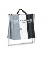 Ruhatartó kosár, 3 szövet kosárral, alumínium szerkezet