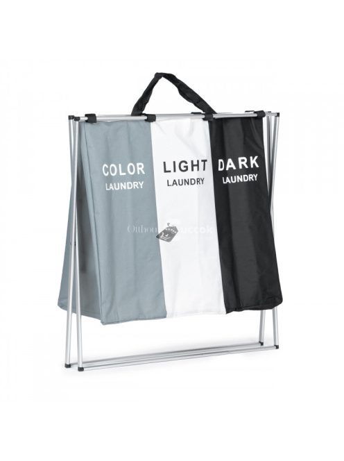 Ruhatartó kosár, 3 szövet kosárral, alumínium szerkezet