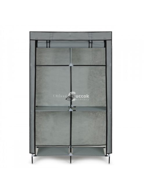 Nagy szövetes ruhásszekrény polcokkal ruhákhoz és cipőkhöz