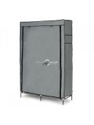 Nagy szövetes ruhásszekrény polcokkal ruhákhoz és cipőkhöz