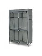 Nagy szövetes ruhásszekrény polcokkal ruhákhoz és cipőkhöz