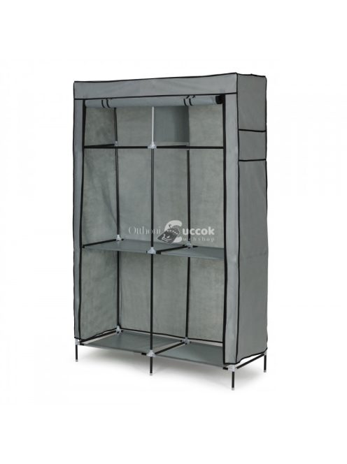Nagy szövetes ruhásszekrény polcokkal ruhákhoz és cipőkhöz