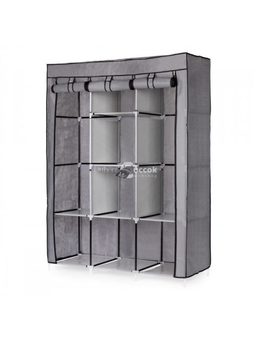 Textil ruhásszekrény - nagy méretű textil szekrény polcokkal ruhák és cipők számára