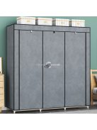 Textil ruhásszekrény - nagy méretű textil szekrény polcokkal ruhák és cipők számára