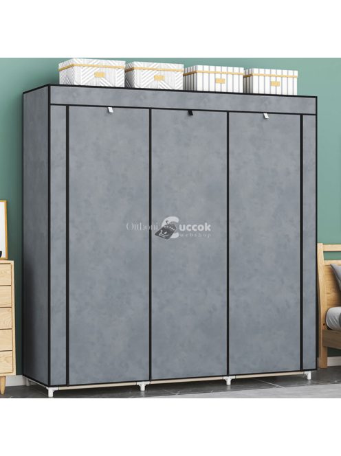 Textil ruhásszekrény - nagy méretű textil szekrény polcokkal ruhák és cipők számára