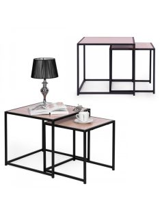   Két darab kávézóasztal, Loft design, modern otthonba, minimalista stílus, nappali berendezés